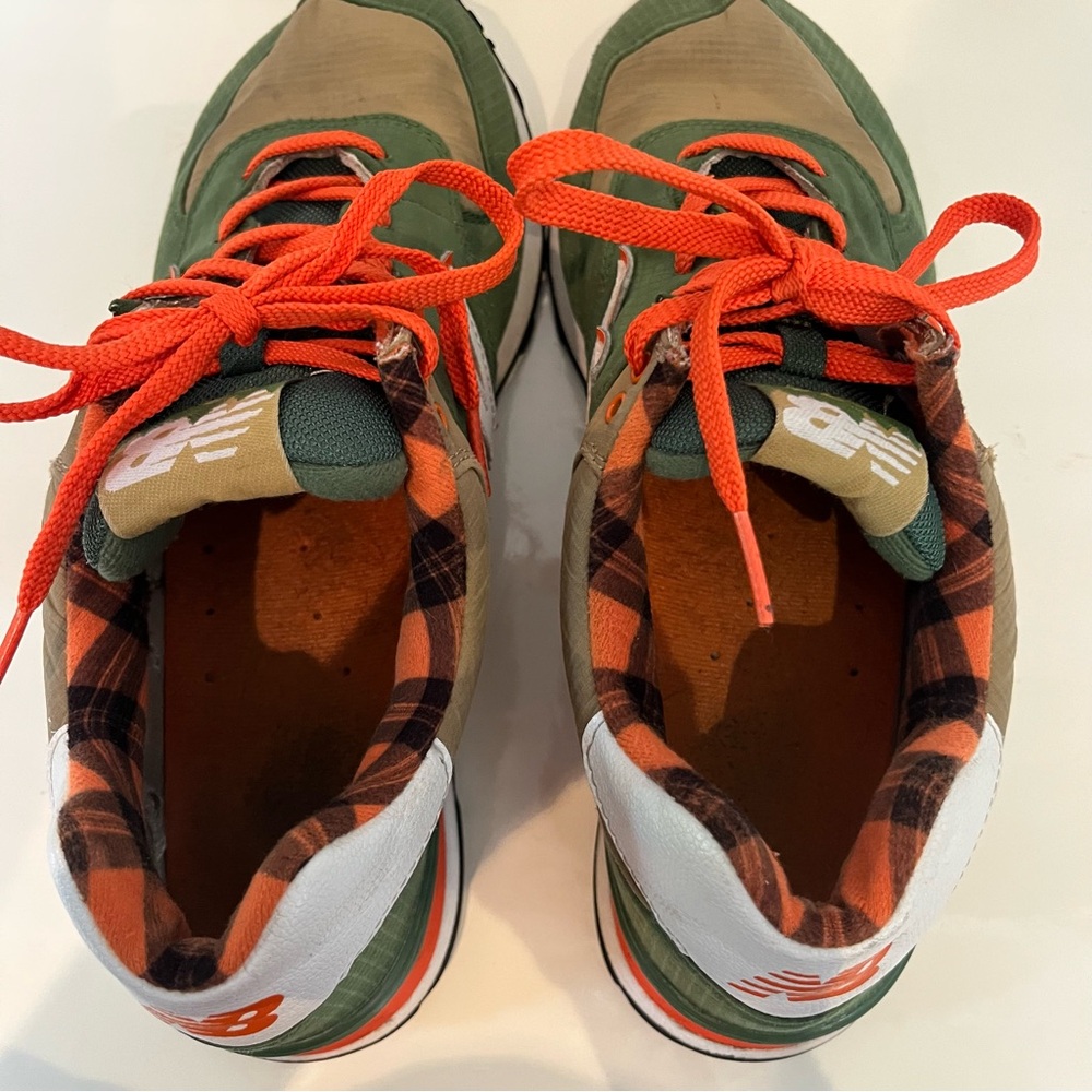 New Balance Green and Orange Athletic Shoes - Picture 8 of 13